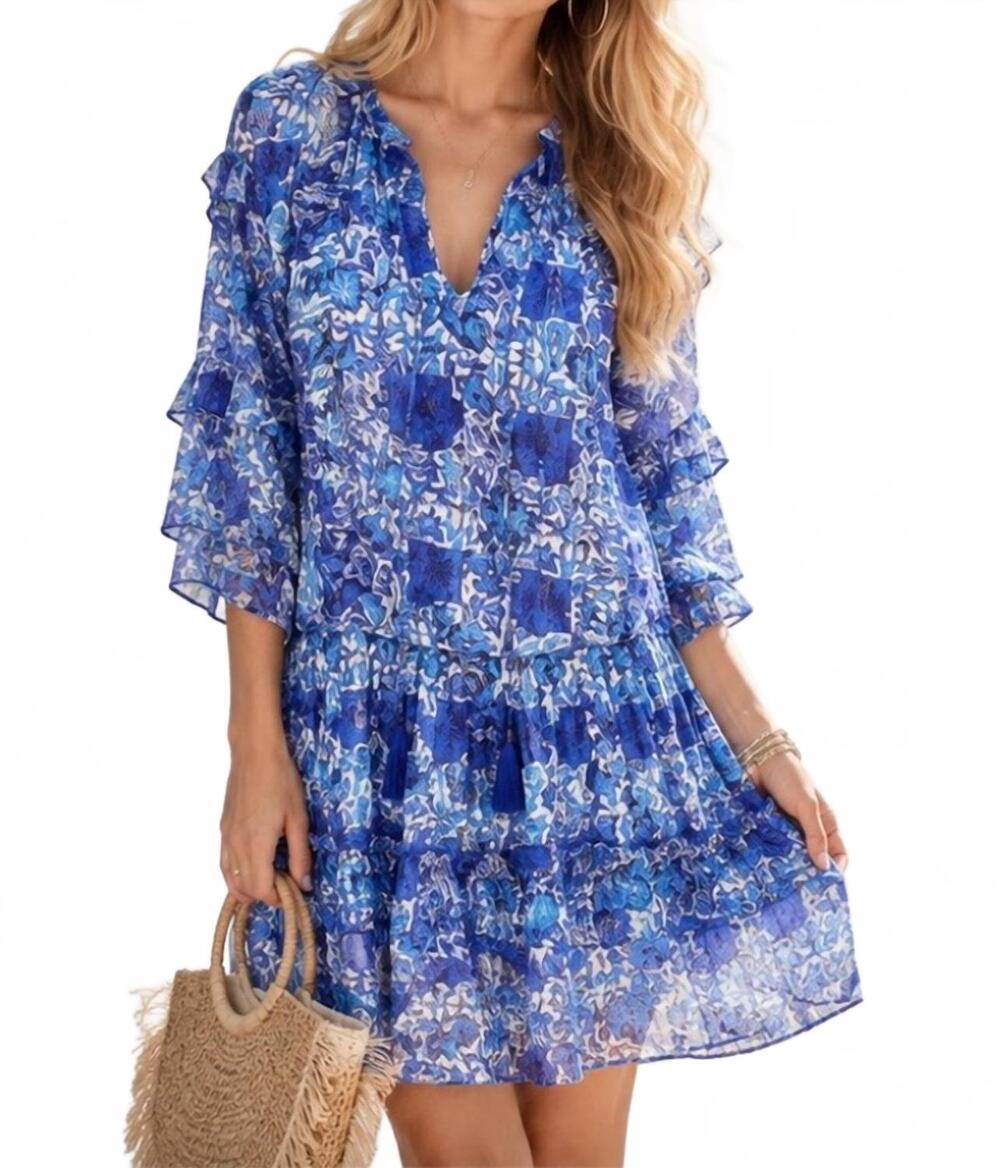 NEW DEBBIE KATZ carlotta dress in blue
